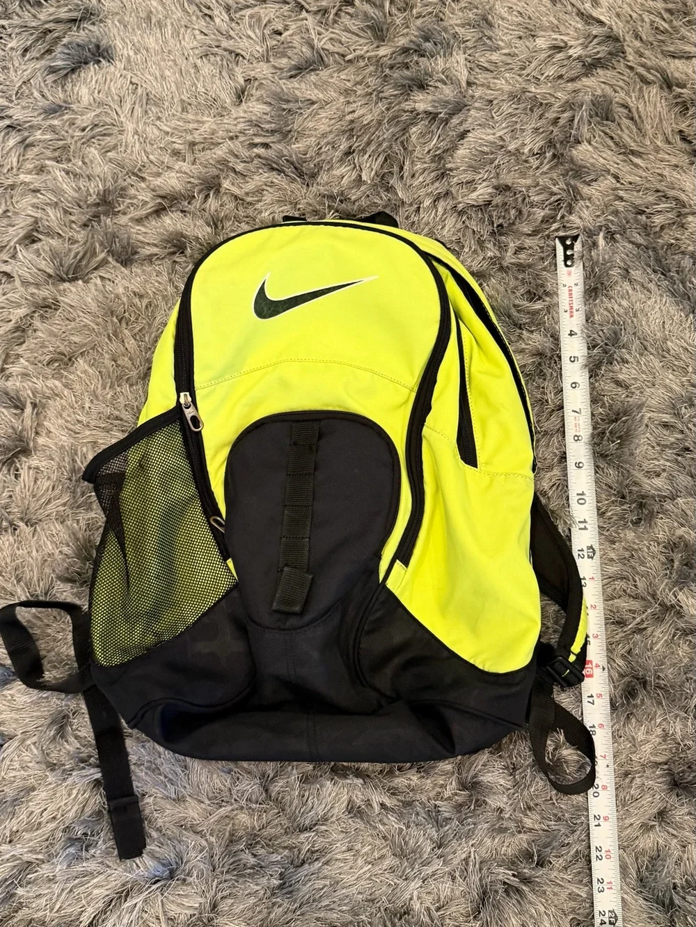 Nike Neon Yellow and Black Sports Backpack